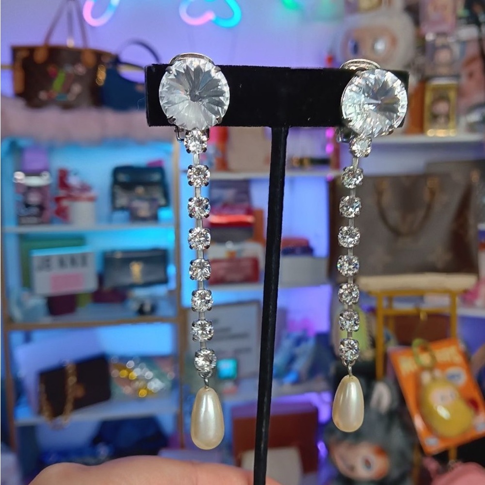 Vintage Rare Miu Miu Chandelier Dangle Piece earrings Special Occasions wedding
